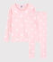 Pyjama snugfit cœur rose petite fille en coton biologique rose MINOIS/blanc MARSHMALLOW