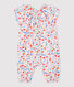 Lange gebloemde jumpsuit voor babymeisjes in luierstof van biologisch katoen