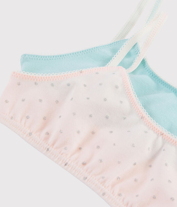 Set van 2 brassi&egrave;res voor meisjes met pailletten multicouleur
