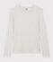Tee-shirt L'ICONIQUE col rond en coton Femme gris BELUGA CHINE