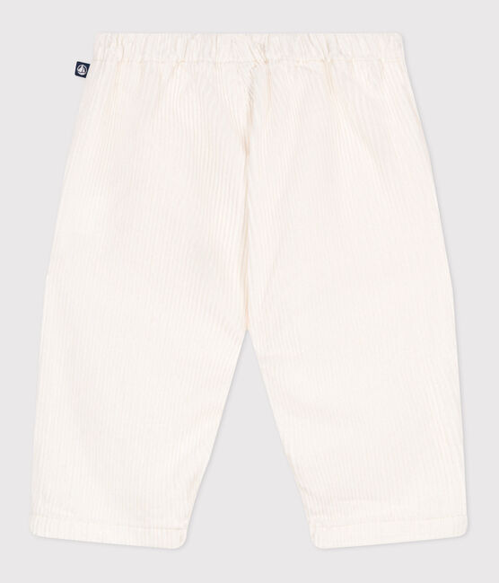 Pantalon bébé en velours uni écru MILK