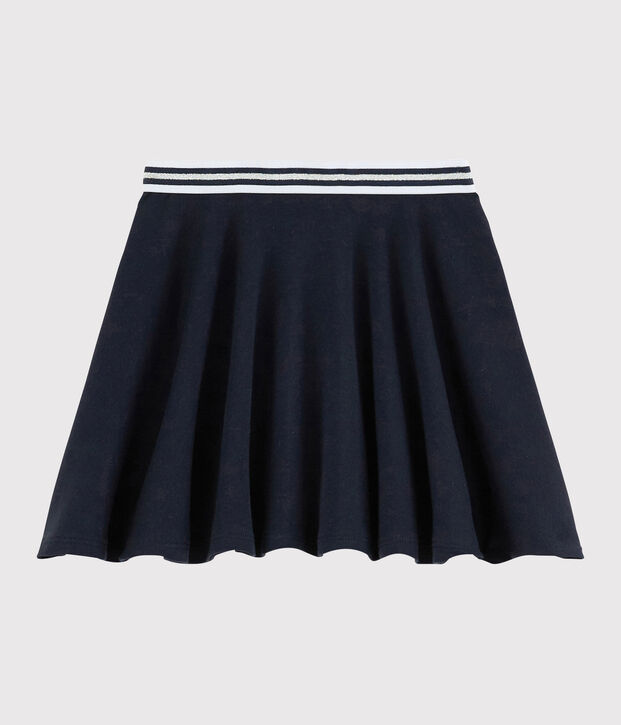 Jupe en maille enfant fille bleu marine