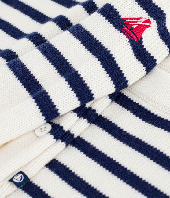 Tweedelig gebreid setje met marinestrepen blauw MARSHMALLOW/ SOIR