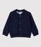 Babyvest in doorgestikte tubic blauw SMOKING
