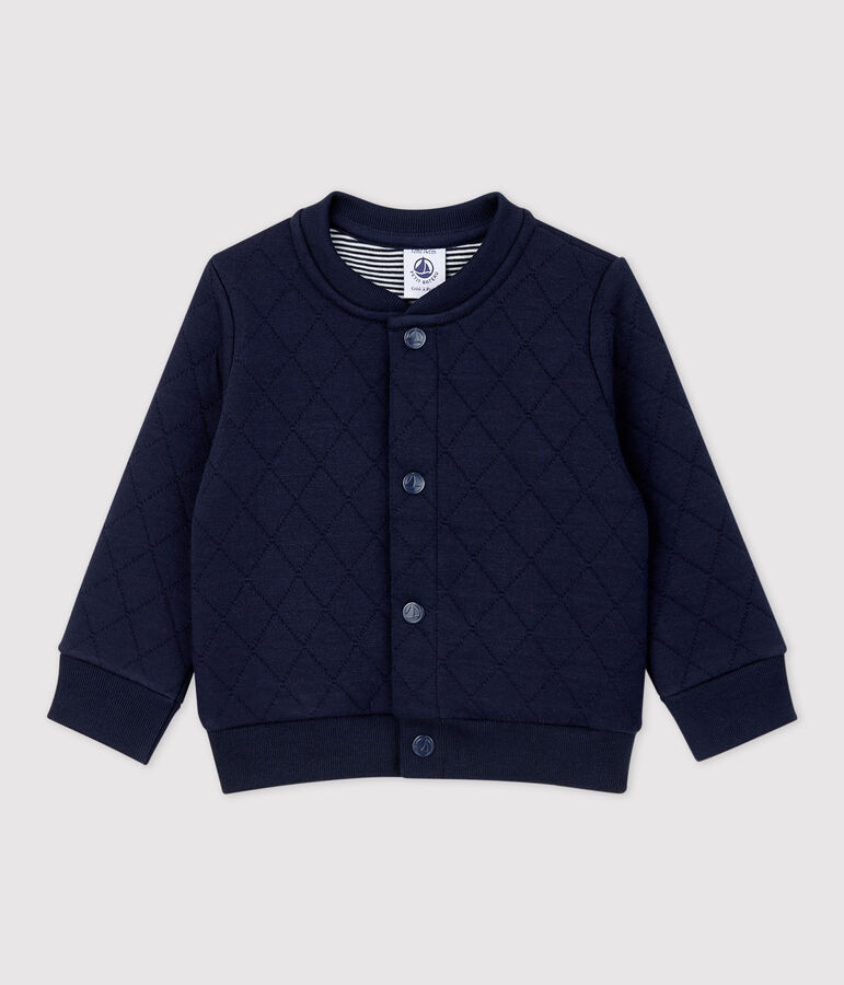 Cardigan en tubique matelass&eacute; b&eacute;b&eacute; bleu