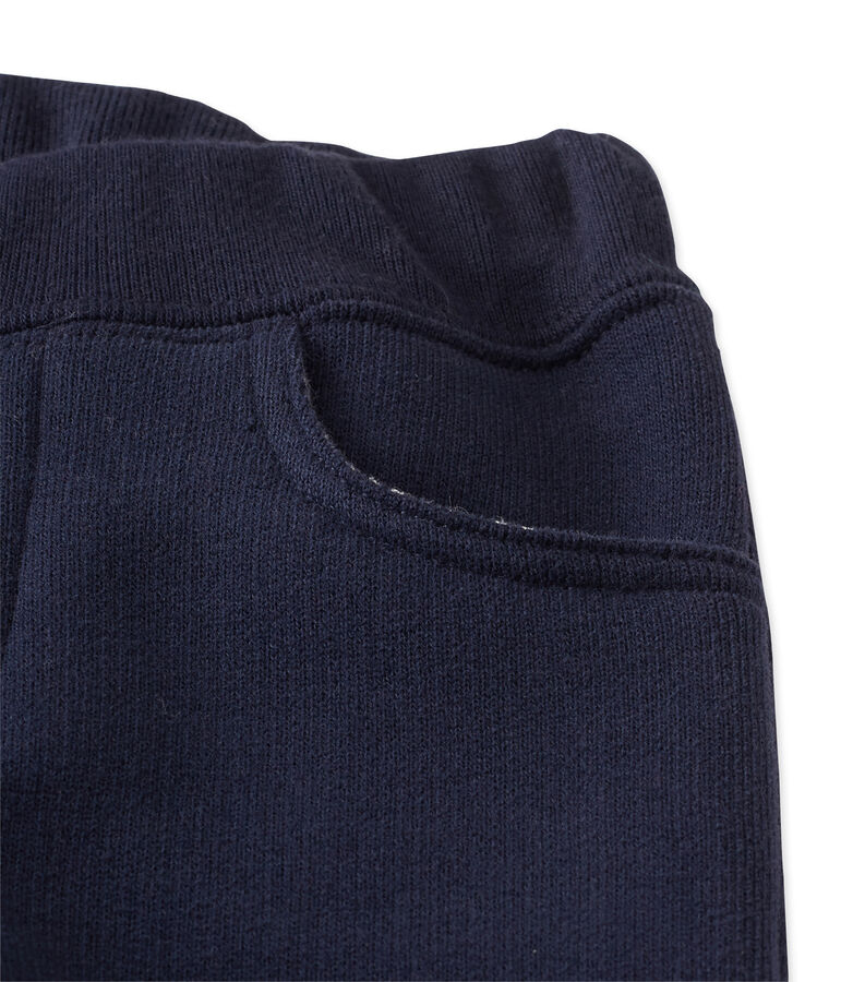 Pantalon b&eacute;b&eacute; gar&ccedil;on en molleton bleu