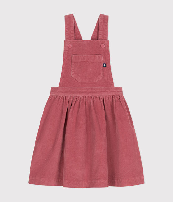 Fluwelen salopettejurk voor meisjes roze ROSEWOOD