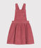 Fluwelen salopettejurk voor meisjes roze ROSEWOOD