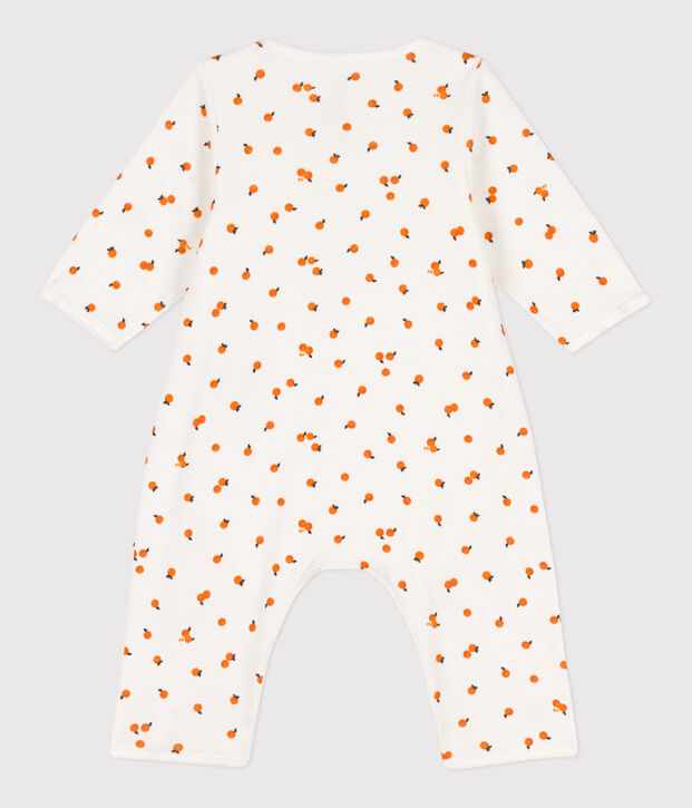 Bodyjama imprim&eacute;s en coton blanc/ORANGE