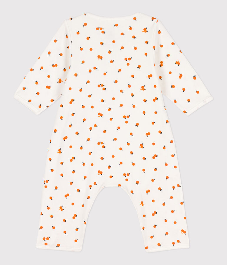 Bodyjama imprim&eacute;s en coton blanc/ORANGE