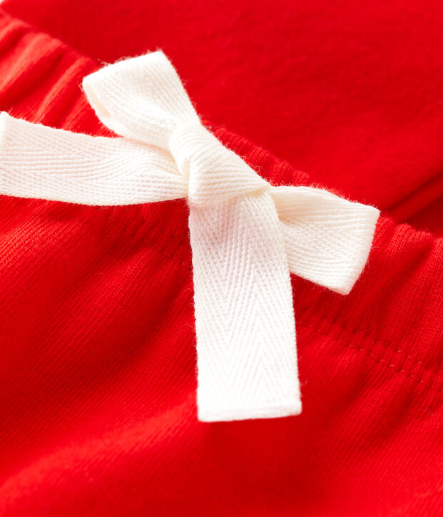 Broek in dikke jersey voor baby's rood