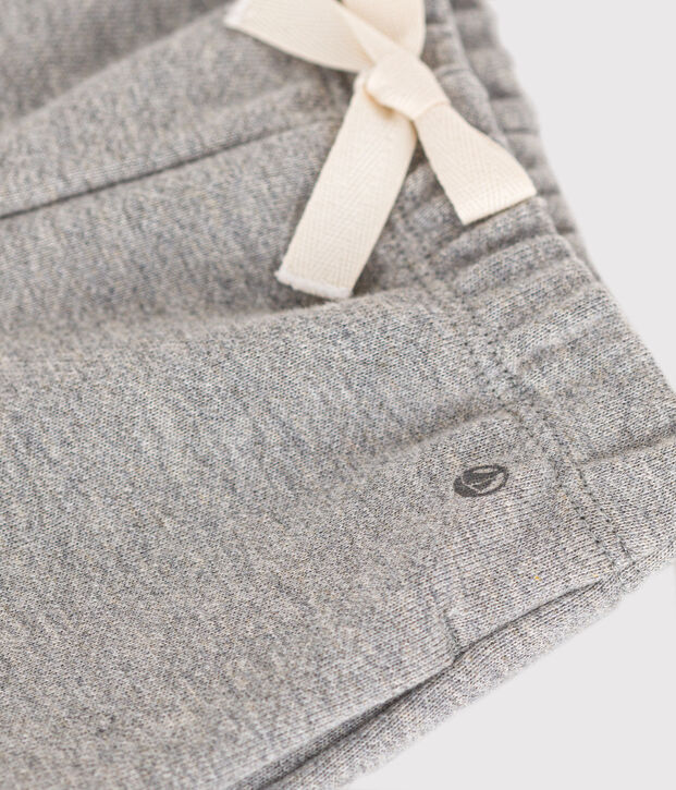 Pantalon en molleton b&eacute;b&eacute; gris