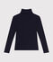 L'ICONIQUE, coltrui voor dames in 2x2-ribstof blauw SMOKING