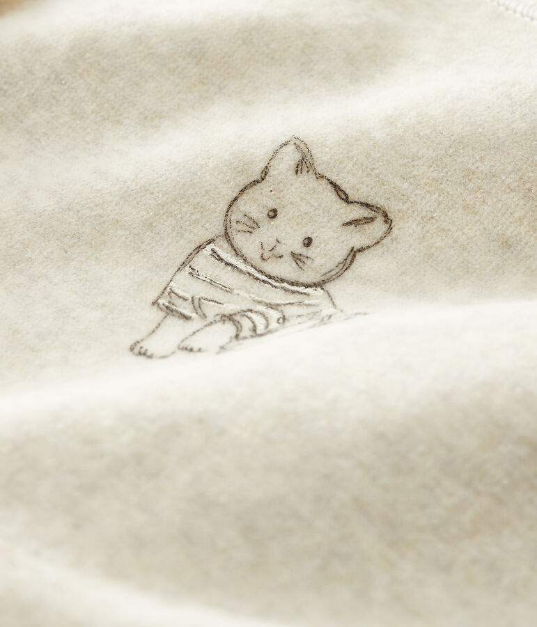 Velours poezenslaappakje voor baby's beige MONTELIMAR CHINE