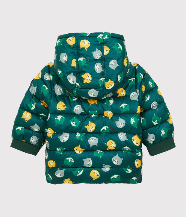 Doudoune matelass&eacute;e b&eacute;b&eacute;. vert/multicouleur