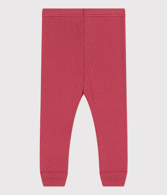 Legging bébé en coton ajouré rose PAPI