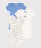 Lot de 3 bodies manches courtes dromadaires en coton variante 1