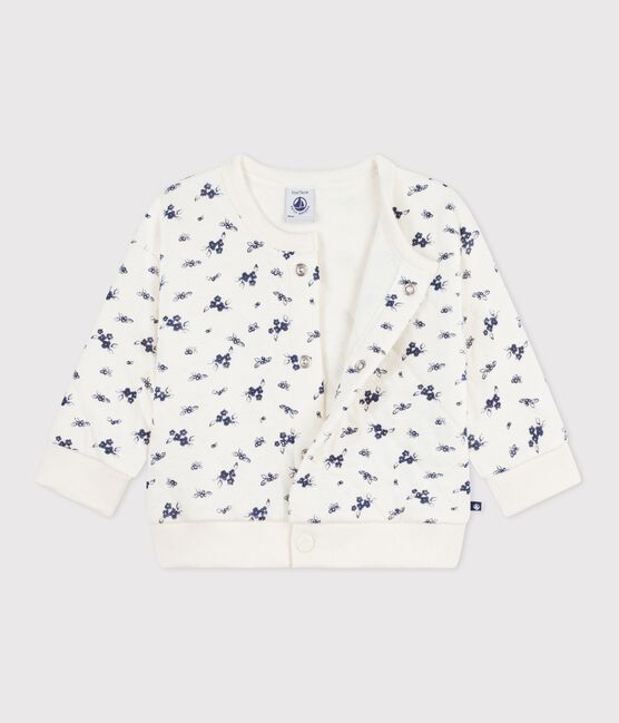 Katoenen babyvestje met bloemenprint blauw MILK/ SOIR
