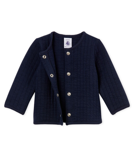 Cardigan en tubique matelassé bébé fille bleu SMOKING