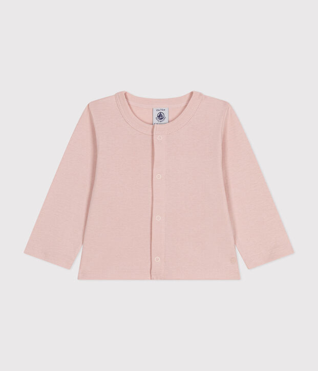 Katoenen babycardigan roze