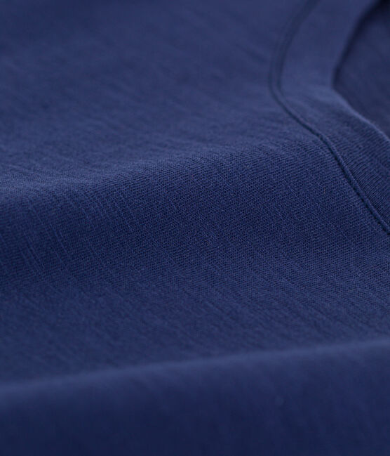 Tee-shirt LE DROIT col rond en coton Femme bleu CHALOUPE