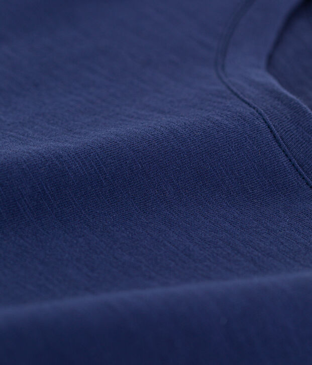 Tee-shirt LE DROIT col rond en coton Femme bleu