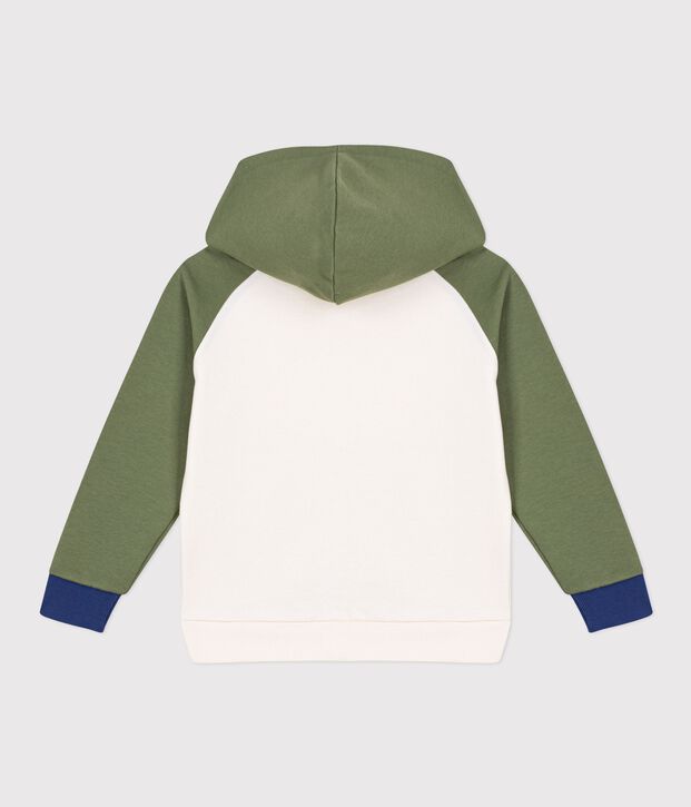 Katoenen hoodie voor kinderen ecru/multicouleur