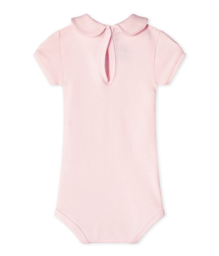 Body met kraagje voor babymeisjes roze Vienne