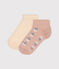 Lot de 2 paires de chaussettes fleurs en jersey de coton enfants variante 2