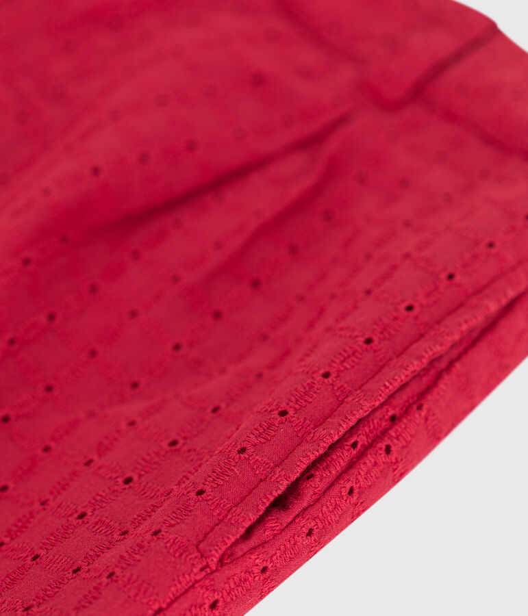 Katoenen short voor kinderen rood