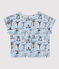 Blouse manches courtes à imprimé enfant fille blanc MARSHMALLOW/blanc MULTICO