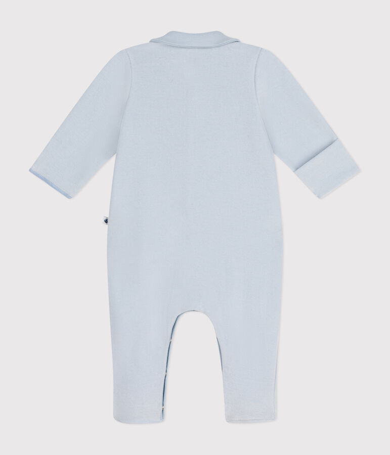 Pyjama en velours b&eacute;b&eacute; bleu