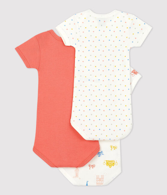 Lot de 3 bodies Paris manches courtes en coton variante 1