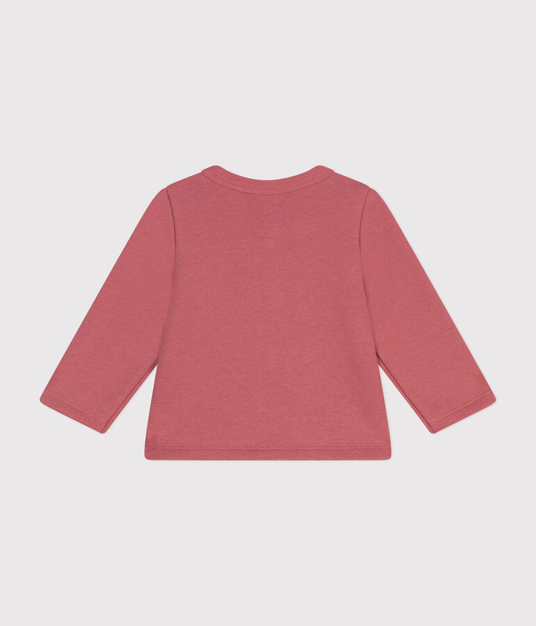 Molton babycardigan roze