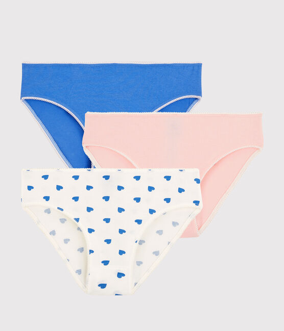 Lot de 3 culottes cœurs fille en coton et élasthanne variante 1