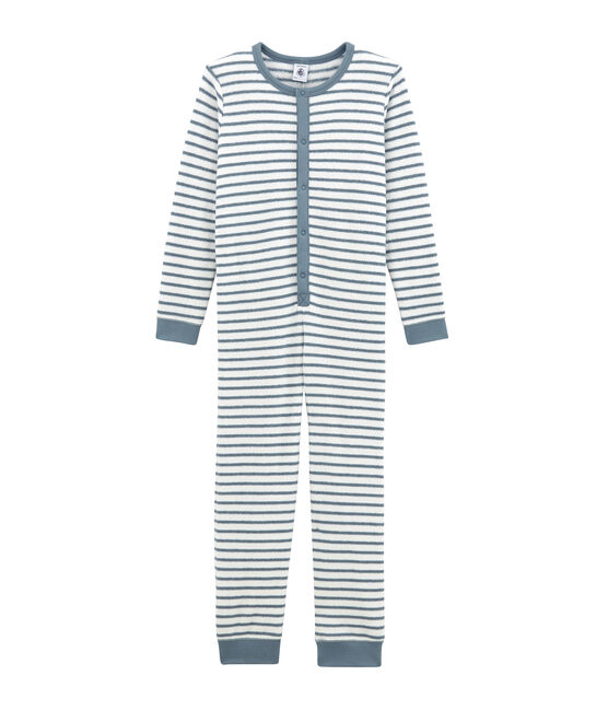 Combinaison loungewear petit garçon blanc MARSHMALLOW/bleu ASTRO