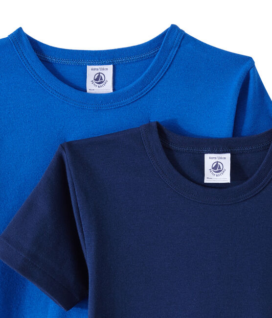 Lot de 2 t-shirts garçon manches courtes blanc LOT