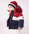 Effen dun donsjack met colorblock voor baby's blauw SMOKING/wit MULTICO