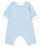 Combinaison longue bébé en tubique matelassé bleu ACIER/blanc MARSHMALLOW CN