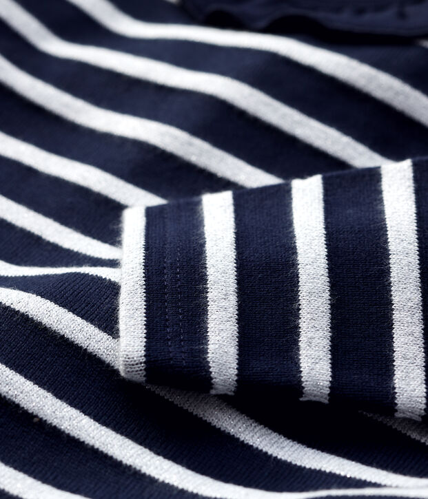 Katoenen blouse baby. blauw/MARSHMALLOW ARGENT BRILLANT