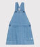 Robe salopette en denim léger enfant fille bleu DENIM CLAIR