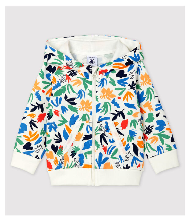 Molton vest voor baby's. wit/multicouleur