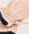 Babywanten van gevoerd tricot en gerecycleerde fleece roze SALINE