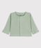 Babycardigan van katoen en lyocell groen HERBIER