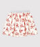 Jupe en molleton enfant fille blanc MARSHMALLOW/rouge TERKUIT