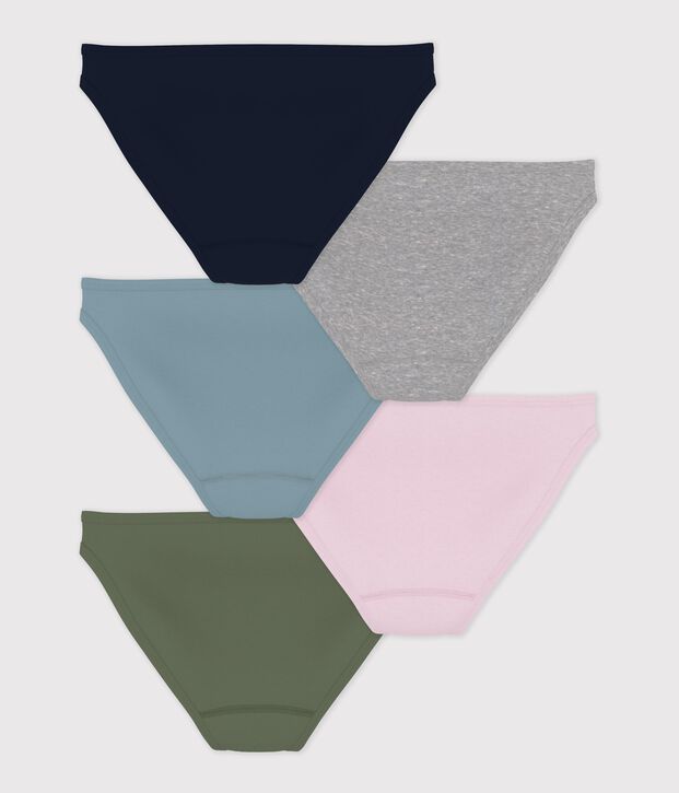 Setje met 3 katoenen damesslips multicouleur