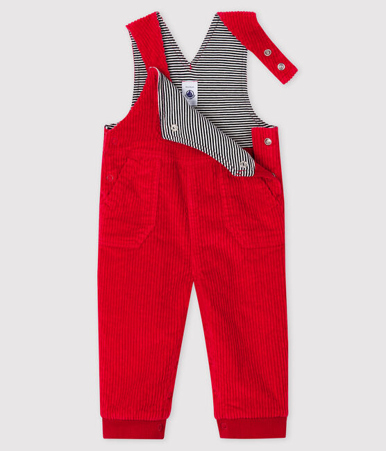 Lange salopette babyjongen rood TERKUIT