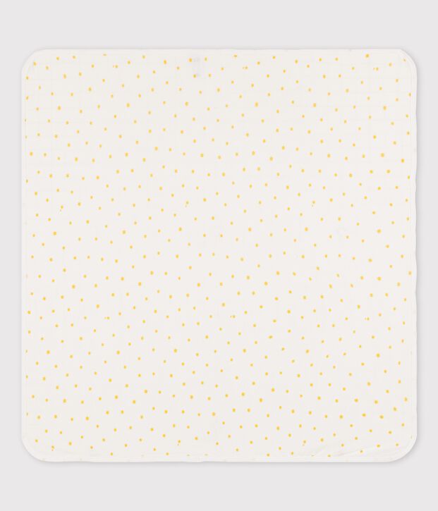 Drap de maternit&eacute; b&eacute;b&eacute; en coton biologique blanc/jaune