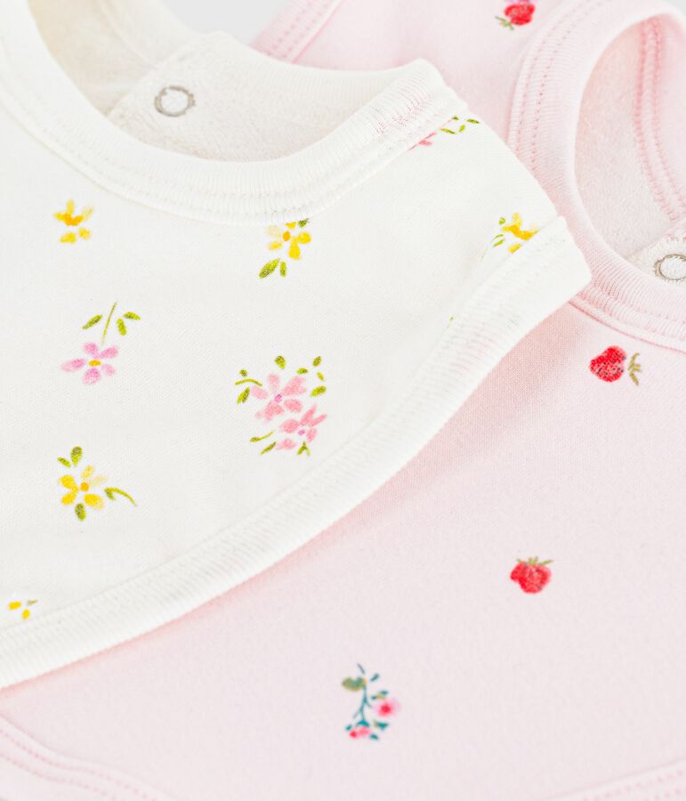 Lot de bavoirs b&eacute;b&eacute; en coton imprim&eacute; fleuri multicouleur
