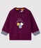 Sweatshirt met print babyjongen purper CEPAGE